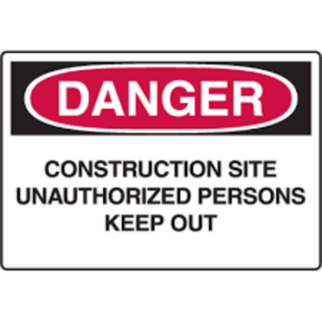 Choose one of the following Danger/Notice Sign 450x600mm PVC image 1